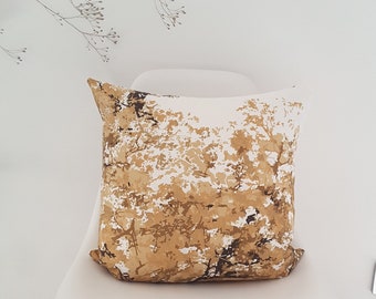 Cushion cover "Fall", brown, gold glitter