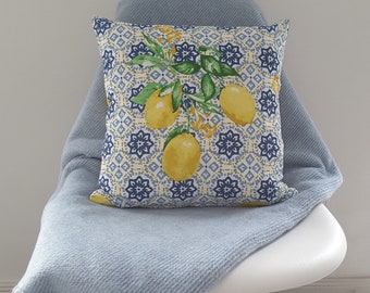 Cushion cover  "Tiles & Lemons"