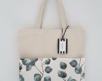 Sac en jute « Eucalyptus », sac en tissu, shopper, sac en tissu, sac à provisions