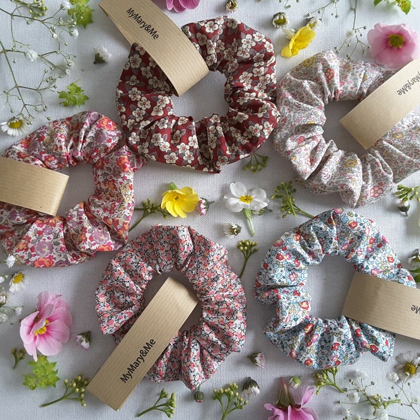 Scrunchie "English Cottage", Liberty of London Stoff, 100 %  Baumwolle, Blumen Scrunchie, Millesfleurs Scrunchie, Chouchou fleurs