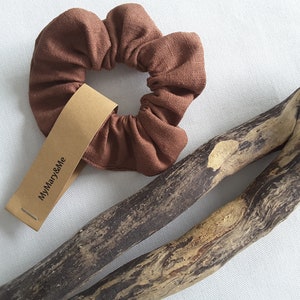 Scrunchie Driftwood, natural linen scrunchie Driftwood