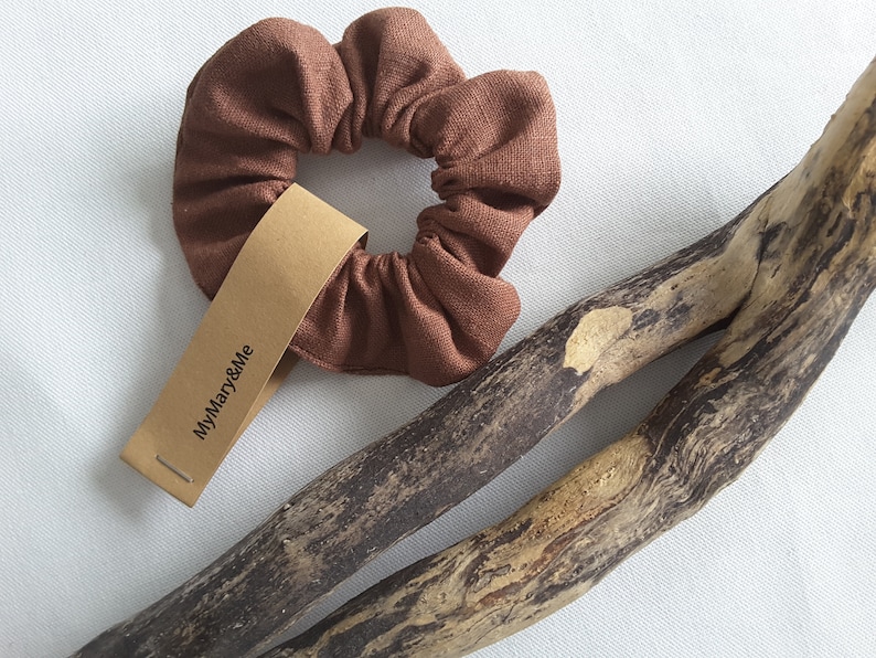 Scrunchie Driftwood, natural linen scrunchie Driftwood