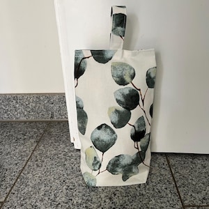 Fillable doorstop with eukalyptus print, 13 x 25 cm