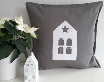 Housse de coussin "Hygge Home", Noël, anniversaire, pendaison de crémaillère ou quelque chose de sympa pour votre maison confortable