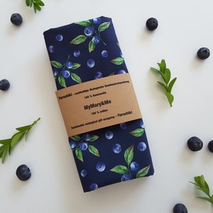 Furoshiki fabric wrapping, Blueberries image 3