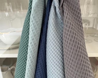 Geschirrtuch aus Waffelpiqué, 5 Farbtöne, 70 x 50 cm, 100% Baumwolle, neue Farben