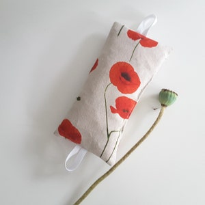 Door stop poppy flower, Fabric Door Stop, poppies fabric door stop