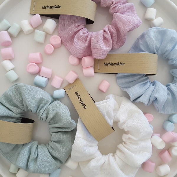 Linen Scrunchie "Marshmallows"