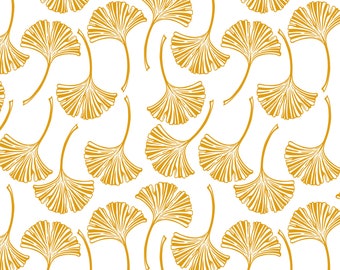Jeu de tampons en caoutchouc Feuille de ginkgo : Tampons de poterie sculptés à la main (4 cm)