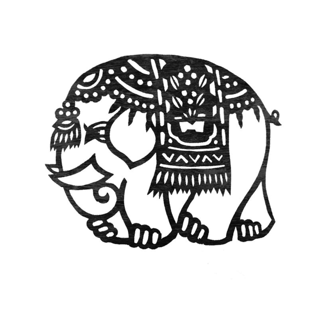 Elephant Stamp Elephant Wooden Stamp Hand Carved Printing Etsy