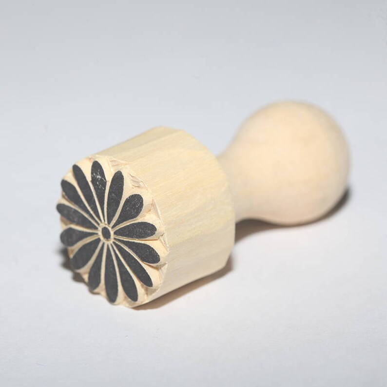 Daisy Flower Stamp Wooden Stamp Hand Carved Clay Stamp Etsy
