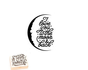 Quote stamp, motivational stamp, inspirational text, love stamp, valentine stamp, rubber stamp, hand carved, postcard stamp, greeting card