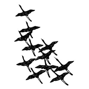 Juego de 3 sellos de pájaro, sello de pájaro, sello de grúa, sello de madera, sello de patrón tallado a mano para postal, planificador, programador, calendario, impresión