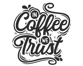 In Coffee We Trust stamp, quote stamp, inspirational text, rubber stamp, hand carved, pottery stamp, postcard stamp