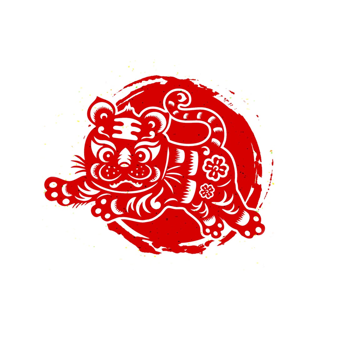 Tiger Stamp, Chinese Zodiac Stamp, Wooden Stamp, Hand Carved, Printing ...
