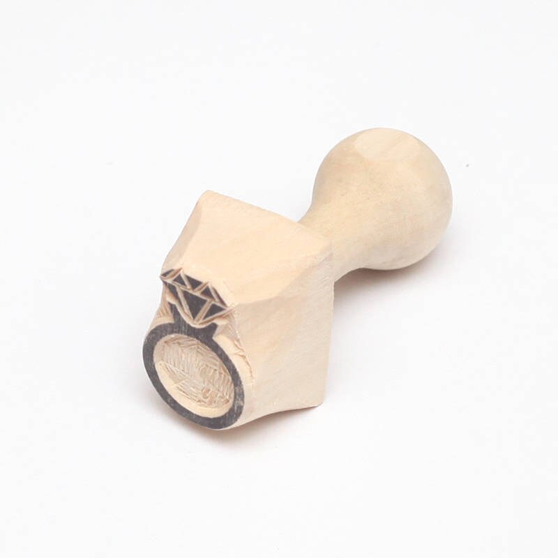 Diamond Ring Stamp Ring Stamp Wooden Stamp Hand Carved Etsy UK