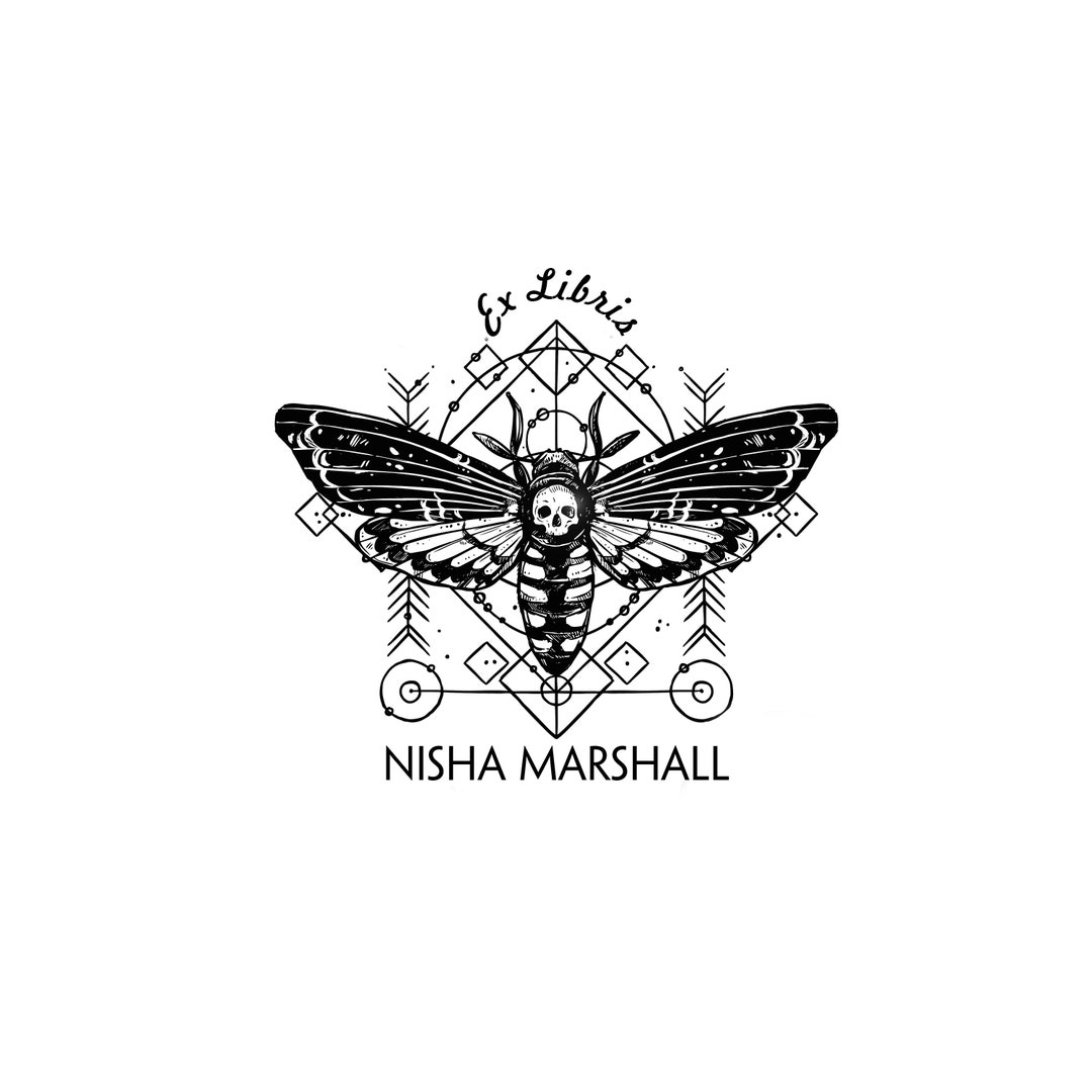 Moth Ex Libris Stamp: Hand Carved Bookplate Stamp (2 Inch) - Etsy