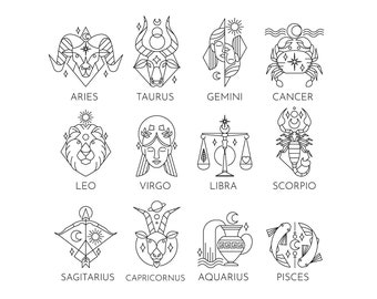 Hand Carved Zodiac Sign Stamp: Personalized Astrology Gift