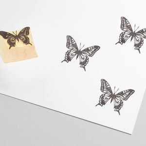 sello de mariposa, sello de cola de golondrina, sello de madera, tallado a mano, sello de cerámica, sello textil, bloque de impresión, sellos de tela