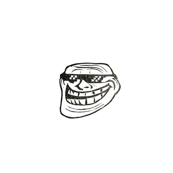 Trollface meme - High Quality Art Print