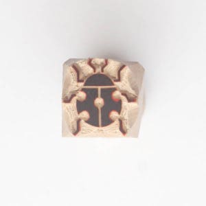 timbro coccinella, timbro di legno, intagliato a mano, timbro di argilla, timbro di ceramica, timbro di cartolina