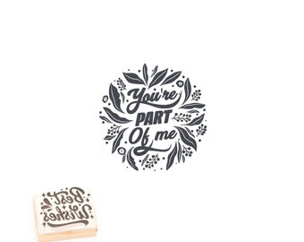 Quote stamp, motivational stamp, inspirational text, rubber stamp, hand carved, postcard stamp, greeting card