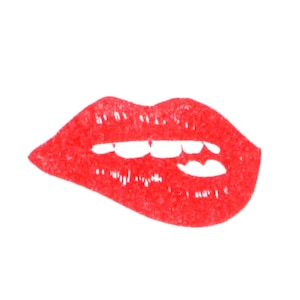 Lippenstempel, Stempel, Holzstempel, Handgeschnitzt, Olw Stempel, Druckblock, Holzblock, Tonstempel, Keramik stempel, Postkartenstempel