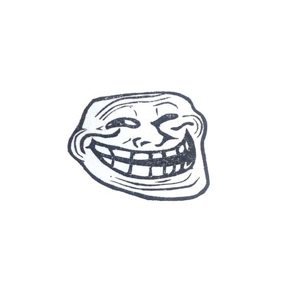 Troll Stamp Troll Face Stamp Meme Stamp Gangster Troll 