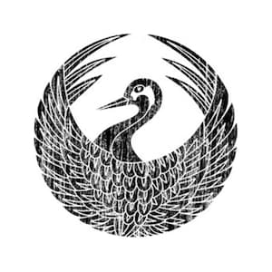 Kranich Stempel, Holzstempel, handgeschnitzt, Tonstempel, Keramikstempel, Postkartenstempel