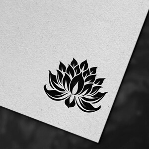Sello de loto, sello de flor de loto, sello de madera, tallado a mano, bloque de impresión, bloque de madera, sello de arcilla, sello de cerámica, sello de postal
