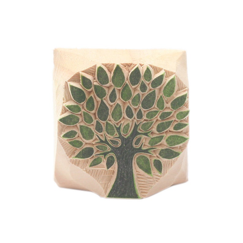 postcard stamp clay stamp hand carved printing block tree stamp tree of life stamp tree of life pottery stamp