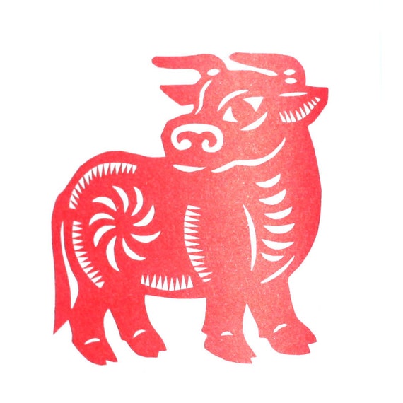 Chinese New Year Rubber Stamp Year of The Ox