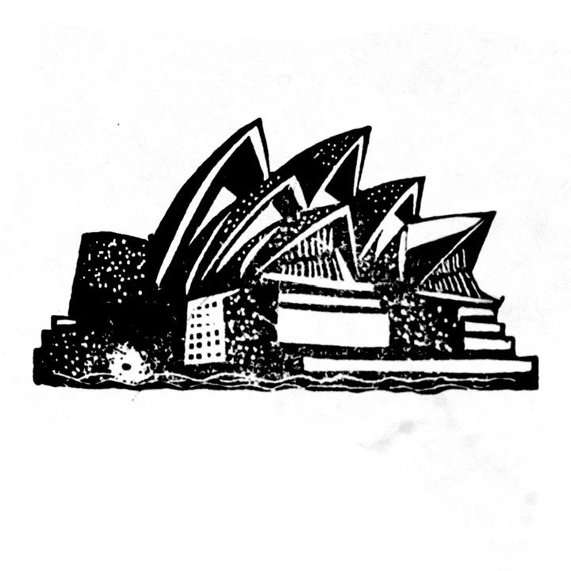 Sydney opera house stamp sydney stamp wooden stamp hand Etsy