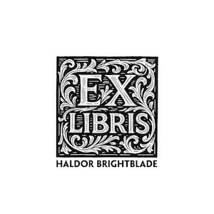 Exlibris Stempel, Zauberer Stempel, Bibliothek Stempel, Dieses Buch gehört dazu, Stempel, handgeschnitzt, Druckform, Postkarten Stempel