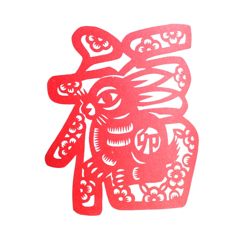 pottery stamp wooden stamp printing block postcard stamp hand carved chinese zodiac stamp Rabbit stamp clay stamp