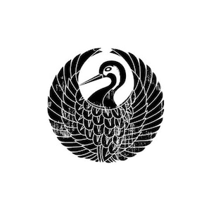 Sello de grúa, grúa japonesa, sello de Japón, sello de madera, tallado a mano para Filofax, tarjeta postal, planificador, programador, calendario, impresión