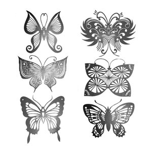 Butterfly stamp, Butterfly set 6 stamp, astrology stamp, personalized stamp, wooden stamp, hand carved, personalized gift