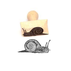 De zegel van de slak, dierlijke zegel, houten zegel, hand gesneden, aardewerkzegel, textielzegel, drukblok, stofzegels