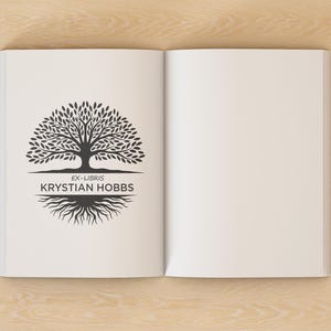 Tree Ex Libris Stamp: Personalized Library Book Stamp (2 inch)