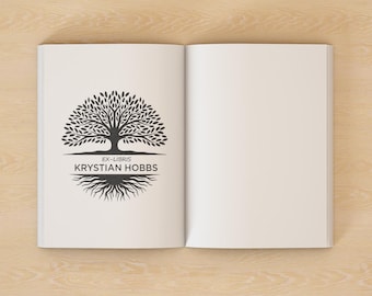 Sello Ex Libris de Árbol: Sello Personalizado de Libro de Biblioteca (2 pulgadas)
