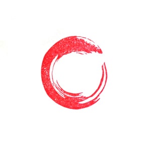 sello con símbolo zen, sello con pincel zen, sello zen, regalo para ella, regalo para él, tallado a mano, bloque de impresión, bloque de madera, sello de madera