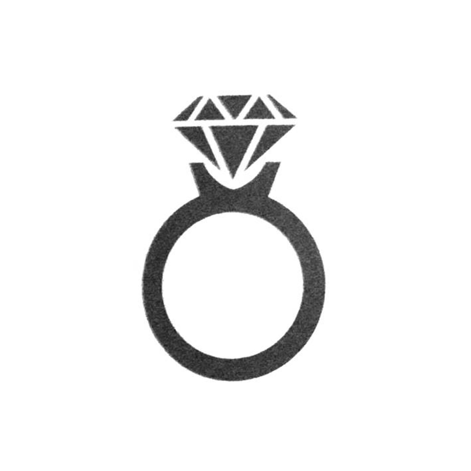 Diamond Ring Stamp Ring Stamp Wooden Stamp Hand Carved Etsy UK