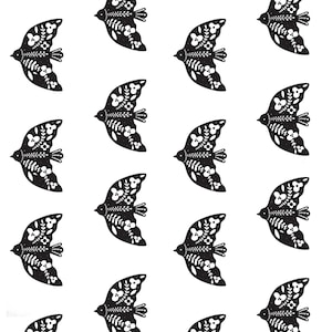 Sello de pájaro, sello de paloma, sello de patrón, tallado a mano para postales, planificadores, calendarios e impresiones.