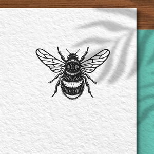Sello de abeja, sello de insecto, sello de madera, sello de goma, tallado a mano, sello de cerámica, sello textil, bloque de impresión, sellos de tela
