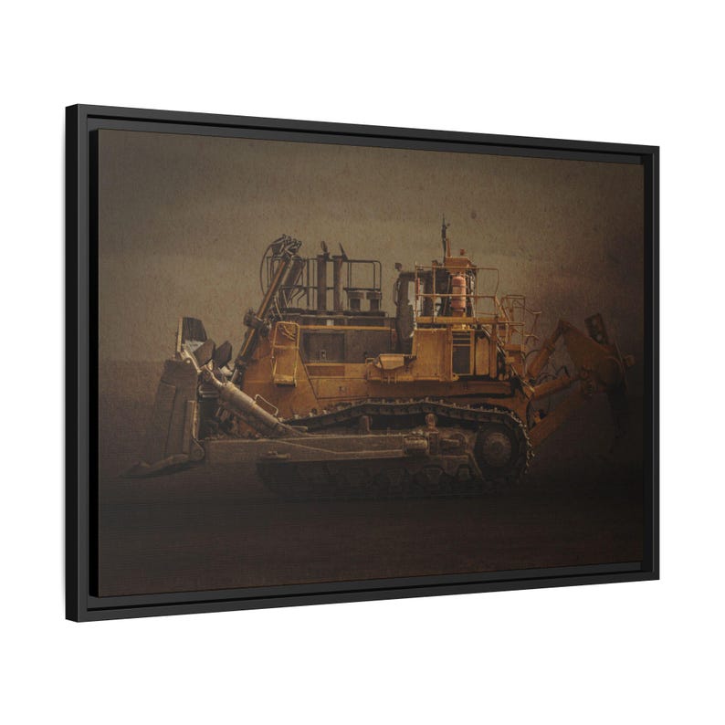 Gran excavadora Komatsu / Cuadro enmarcado sobre lienzo tensado imagen 5