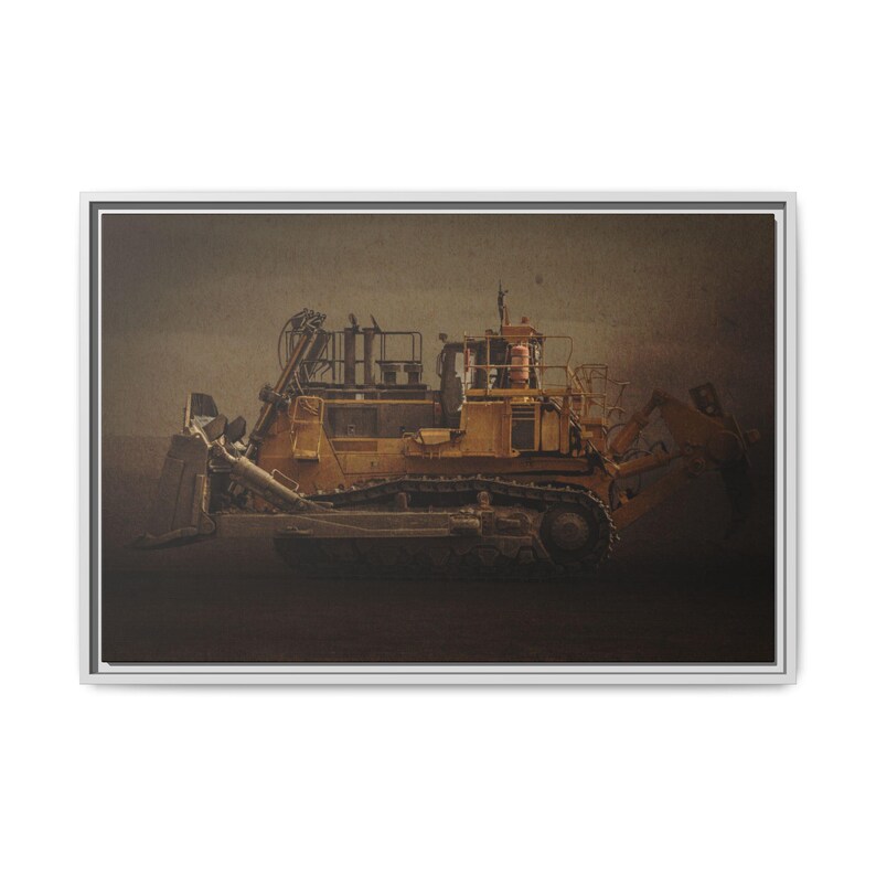 Gran excavadora Komatsu / Cuadro enmarcado sobre lienzo tensado imagen 12