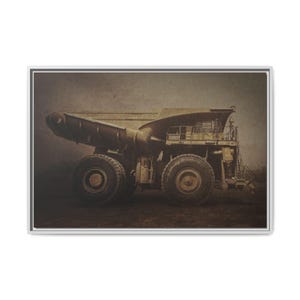 Classic 930E Komatsu Hauler | Framed Wall Art on Stretched Canvas image 11