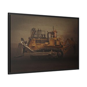 Gran excavadora Komatsu / Cuadro enmarcado sobre lienzo tensado imagen 9