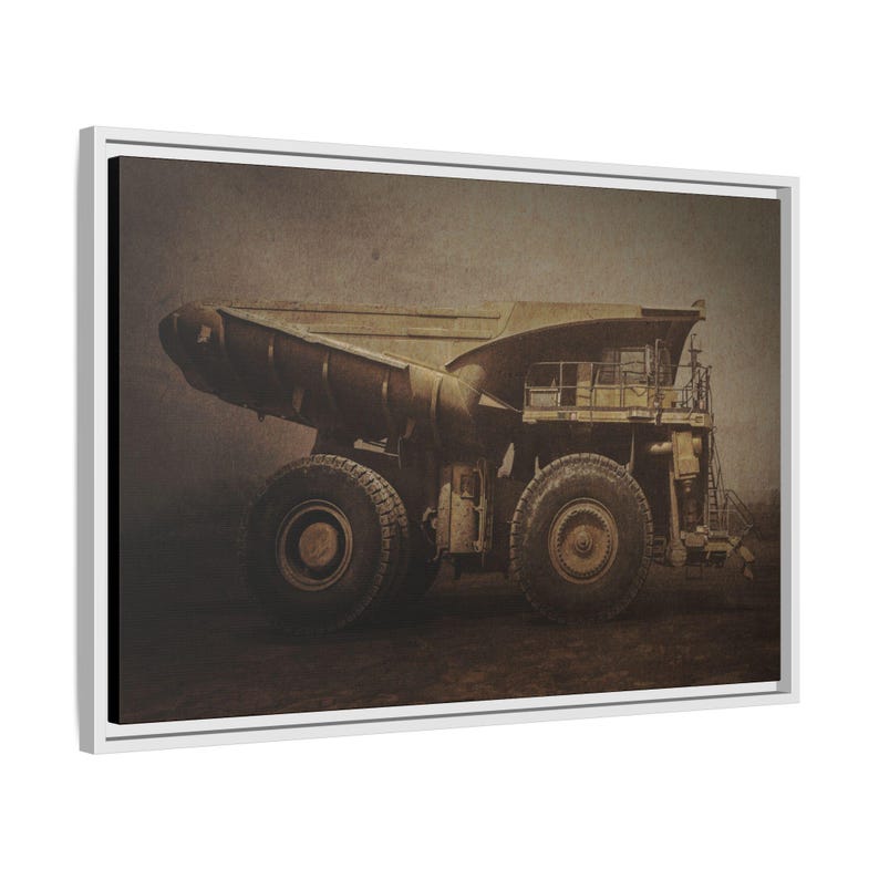 Classic 930E Komatsu Hauler | Framed Wall Art on Stretched Canvas image 8