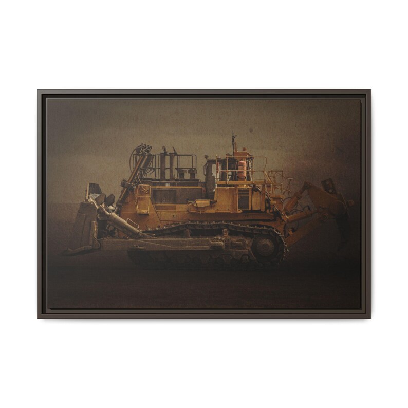 Gran excavadora Komatsu / Cuadro enmarcado sobre lienzo tensado imagen 10